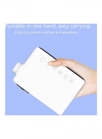 LED 1080P Home Projector With Remote YG280 White