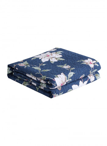 Floral Print Simple Bedspread Cotton Multicolour 150x200centimeter