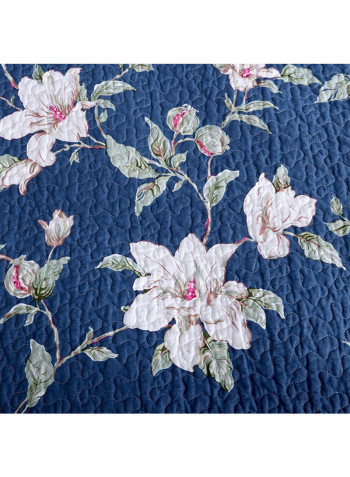 Floral Print Simple Bedspread Cotton Multicolour 150x200centimeter
