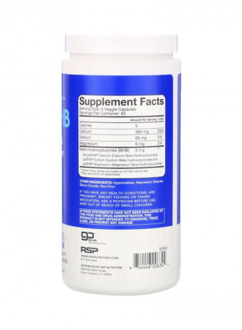 Keto BHB - 240 Veggie Capsules