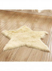 Star Shaped European Style Floor Mat Beige One Size