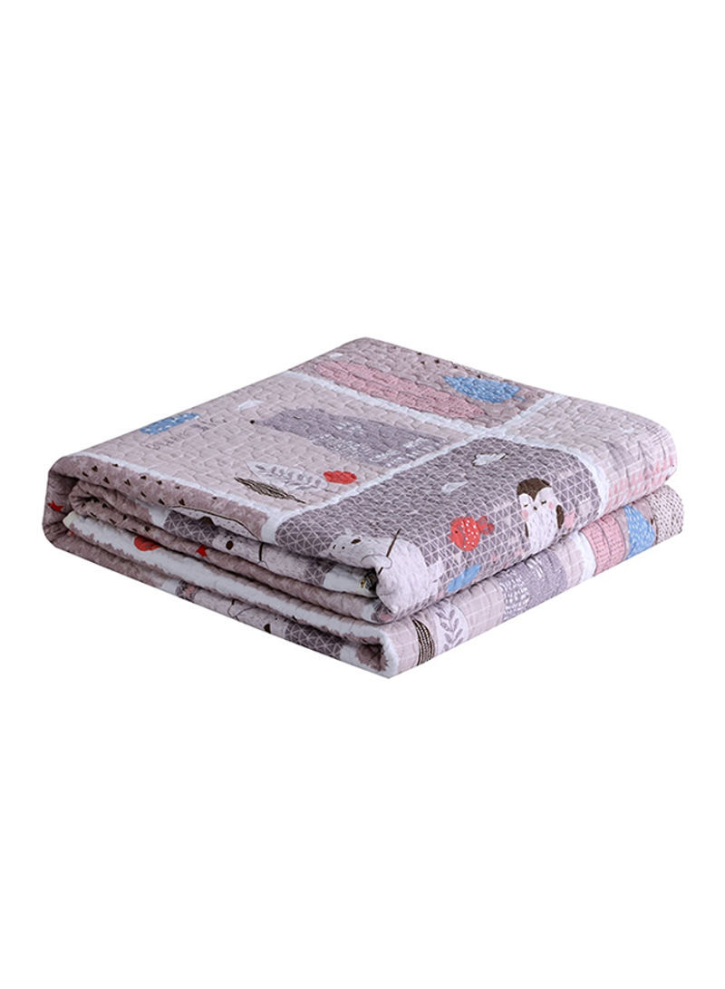 Colorblock Print Soft Blanket Cotton Multicolour 150x200centimeter