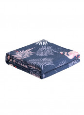 Leaf Pattern Soft Quilting Bedding Cotton Blue 150x200centimeter