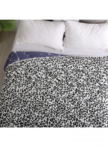 Leopard Pattern Soft Blanket Cotton Multicolour 150x200centimeter