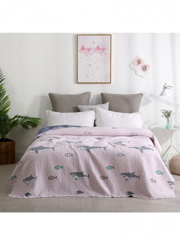 Soft Cartoon Pattern Warm Bed Blanket Cotton Multicolour 150x200centimeter