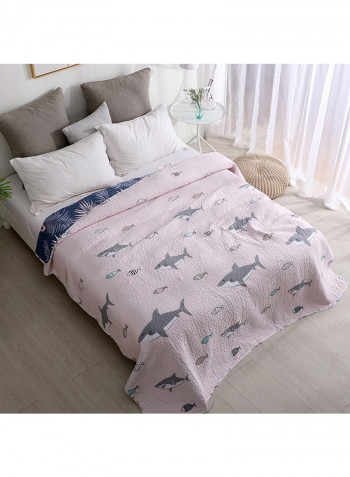 Soft Cartoon Pattern Warm Bed Blanket Cotton Multicolour 150x200centimeter