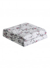 Soft Floral Pattern Bed Blanket Cotton Multicolour 150x200centimeter