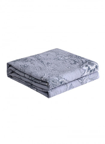 Soft Floral Pattern Bed Blanket Cotton Multicolour 150x200centimeter