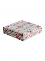 Soft Floral Pattern Bed Blanket Cotton Multicolour 150x200centimeter