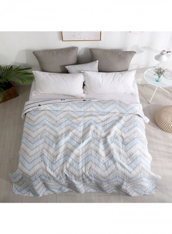 Wave Pattern Soft Blanket Cotton Multicolour 150x200centimeter