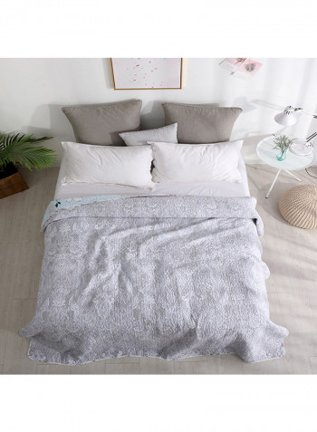 Comfortable Quilting Soft Blanket Cotton Grey 150x200centimeter