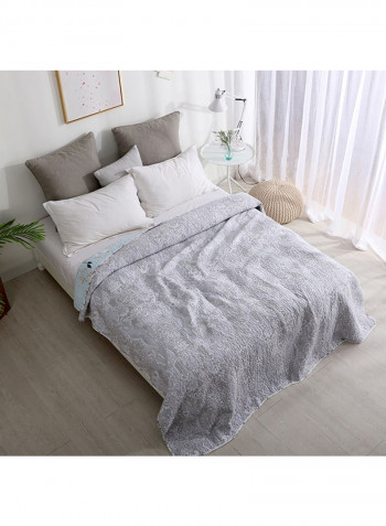 Comfortable Quilting Soft Blanket Cotton Grey 150x200centimeter