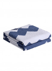 Wave Fish Pattern Soft Bed Blanket Cotton Multicolour 150x200centimeter