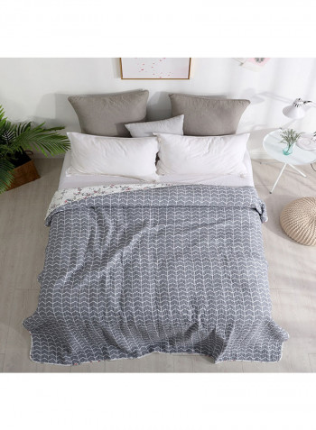 Wave Pattern Soft Blanket Cotton Multicolour 150x200centimeter