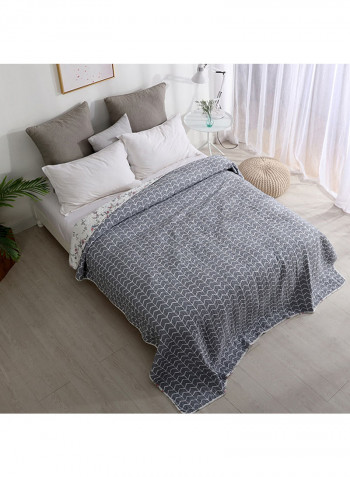 Wave Pattern Soft Blanket Cotton Multicolour 150x200centimeter