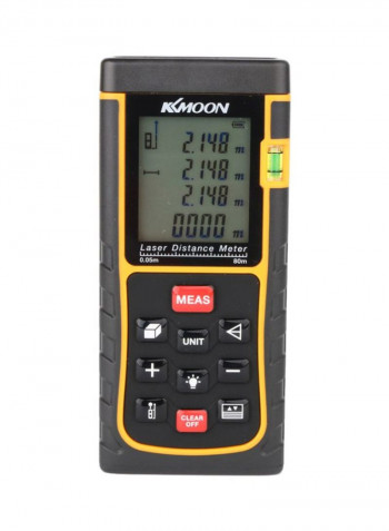 Digital Laser Distance Meter Black/Yellow 11.8x5.5x3.0centimeter