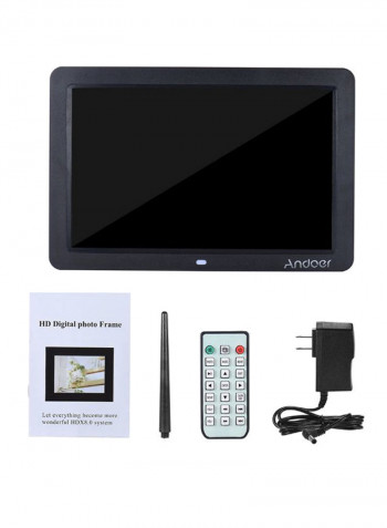 Electronic Led Digital Photo Frame Album Kit 12inch Black