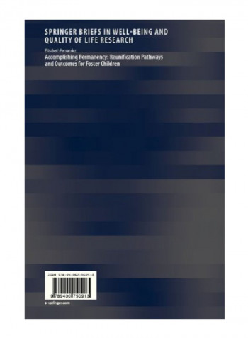 Accomplishing Permanency: Reunification Pathways And Outcomes For  Foster Children Paperback