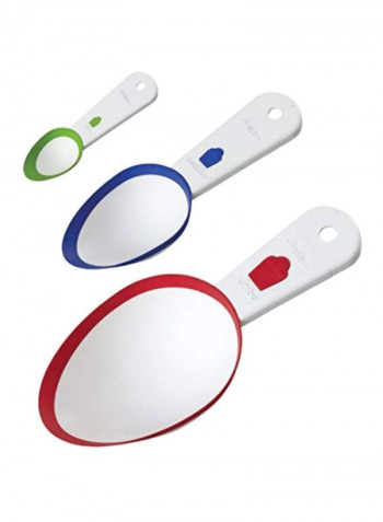 3-Piece Scoop-It Batter Spoon White/red/Green 8.5x3x2inch