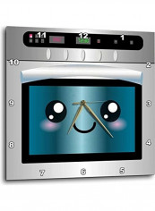 DPP 58310 3 Cute Kawaii Happy Smiling Oven Wall Clock Multicolour 15x15inch