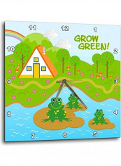 Grow Green Wall Clock Multicolour 15x15inch