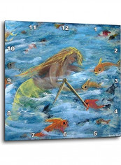 The Fish Printed Wall Clock Multicolour 15 x 15inch