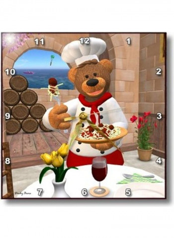 Decorative Printed Wall Clock Multicolour 15x15inch