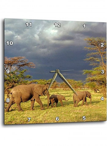 Decorative Printed Wall Clock Multicolour 15x15inch
