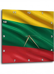 Flag Of Lithuania Printed  Wall Clock Multicolour 15 x 15inch