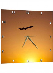 Aeroplane Themed Wall Clock Brown/Black