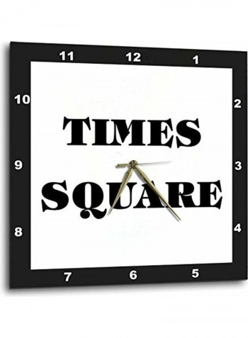 Decorative Printed Wall Clock White/Black 15x15inch