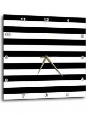 Decorative Printed Wall Clock White/Black 15x15inch