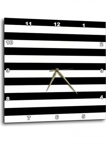 Decorative Printed Wall Clock White/Black 15x15inch