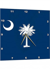 Flag Of South Carolina Themed Wall Clock Blue/White