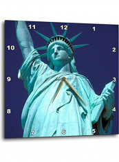 The Statue Of Liberty Printed Wall Clock Multicolour 15x15x0.1inch