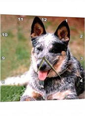 Australian Cattle Dog Printed Wall Clock Multicolour 15x15x0.1inch