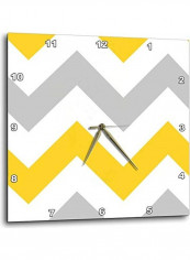 DPP 179796 3 Chevron Zig Zag Pattern Zigzag Stripes Wall Clock Multicolour 15x15inch