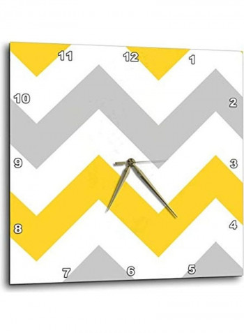 DPP 179796 3 Chevron Zig Zag Pattern Zigzag Stripes Wall Clock Multicolour 15x15inch