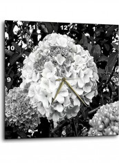 Hydrangea Blossom Printed Wall Clock Multicolour 15x15x0.1inch