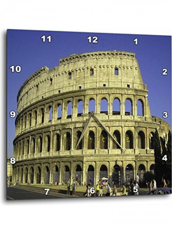 Italy Colosseum Wall Clock Multicolour 15 X 15inch