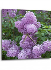 Lilac Flowers Wall Clock Multicolour 15x15inch