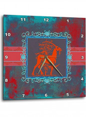 Majestic Goat Next To Tree Printed Analog Wall Clock Multicolour 15x15x0.1inch