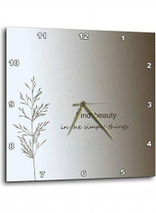 Zen Find Beauty In Simple Things Nature Art Wall Clock Grey 15x15inch