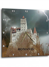 Dracula Castle In Romania Printed Analog Wall Clock Multicolour 15x15x0.1inch