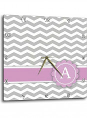 Letter A Monogrammed Themed Wall Clock Multicolour
