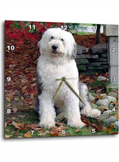 Old English Sheepdog Themed Wall Clock Multicolour