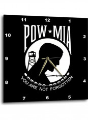 Pow Mia Prisoner Of War Sign Wall Clock Multicolour 15 X 15inch
