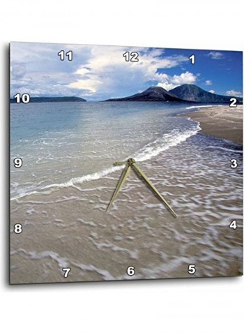 Beach Scene Themed Wall Clock Multicolour