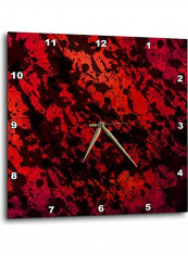 Black Ink Splatter Printed Wall Clock Multicolour 15 x 15inch