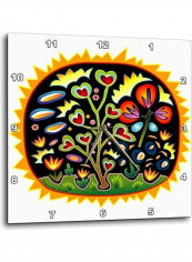 DPP 21144 3 Funky Garden Wall Clock Multicolour 15x15inch